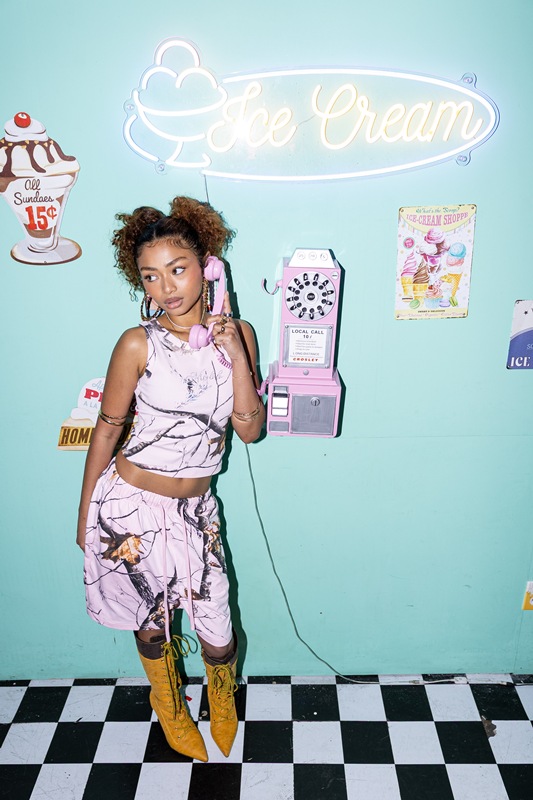 CURSIVE OG STONE PINK CAMO SHORTS -CAMO- (LADIES/KIDS)