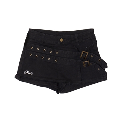 DOUBLE BELT SKORT -BLACK- (LADIES/KIDS)