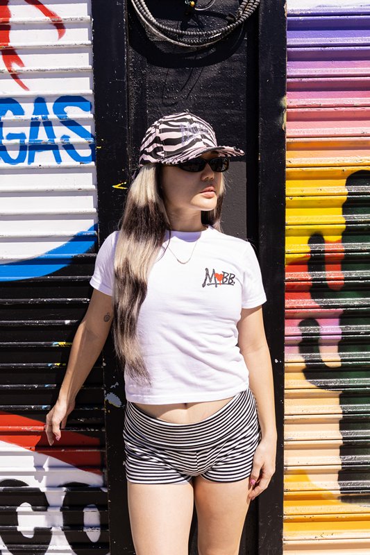 CURSIVE OG STONE SHORTS -BLACK×WHITE- (LADIES/KIDS)