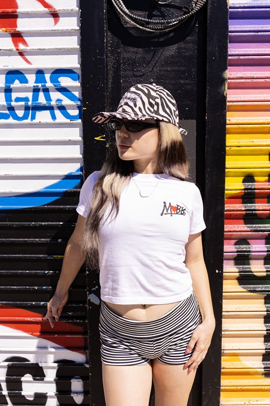 CURSIVE OG STONE SHORTS -BLACK×WHITE- (LADIES/KIDS)