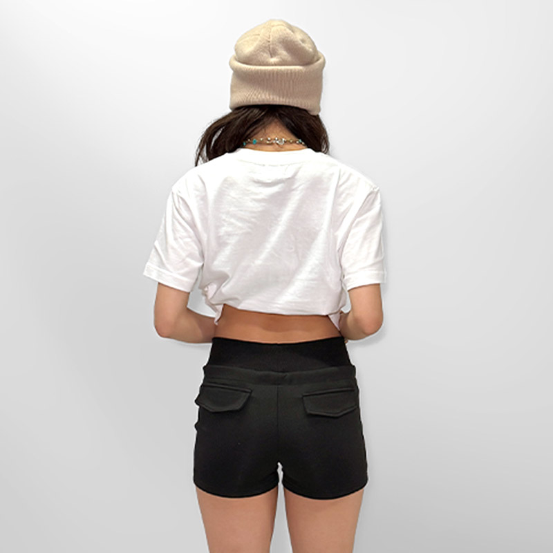 OG STONE SWEAT SHORTS -GREY- (LADIES)