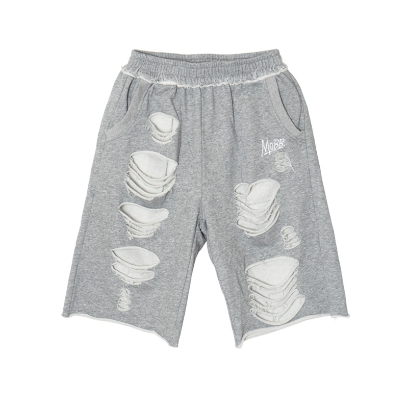OG DAMAGE SWEAT SHORTS -GREY- (LADIES)