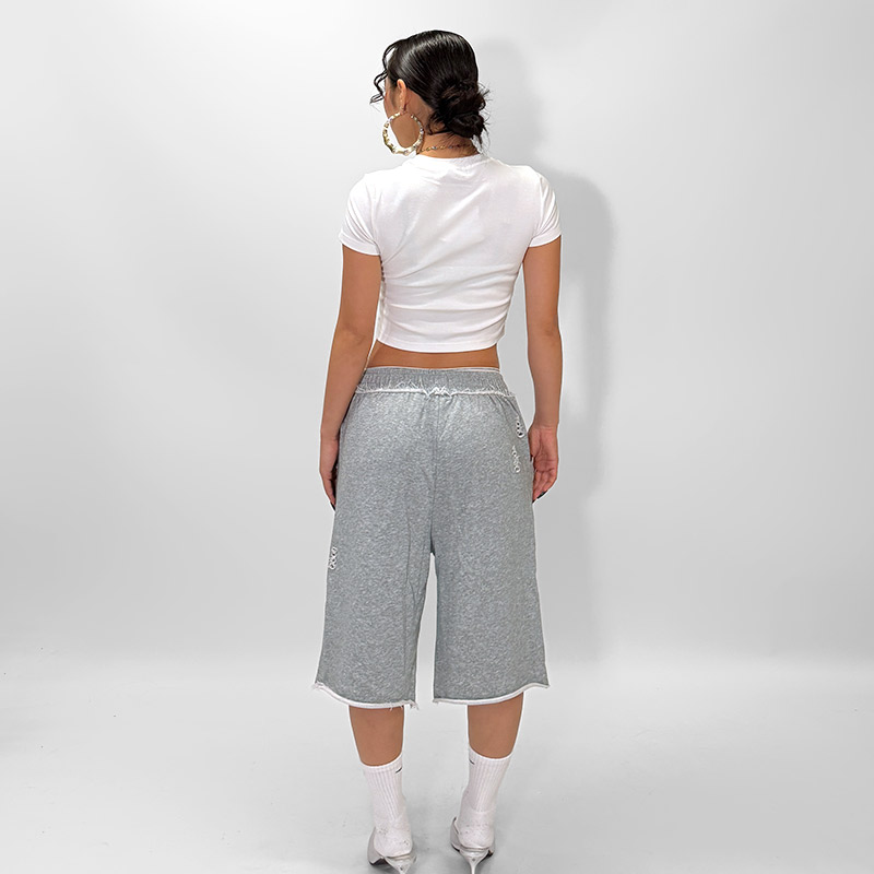 OG DAMAGE SWEAT SHORTS -GREY- (LADIES)