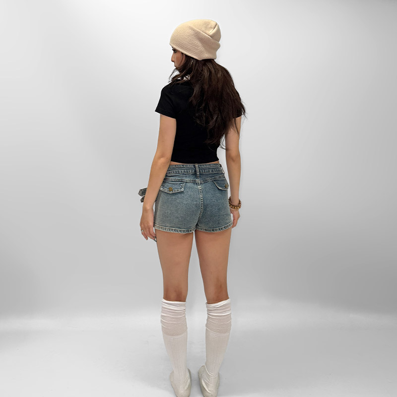 MOBB STONE CROPPED T-SHIRT -BLACK- (LADIES)