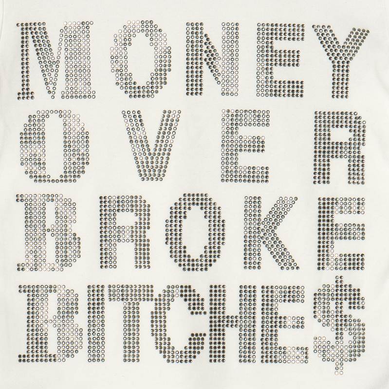 MOBB STONE CROPPED T-SHIRT -WHITE- (LADIES)