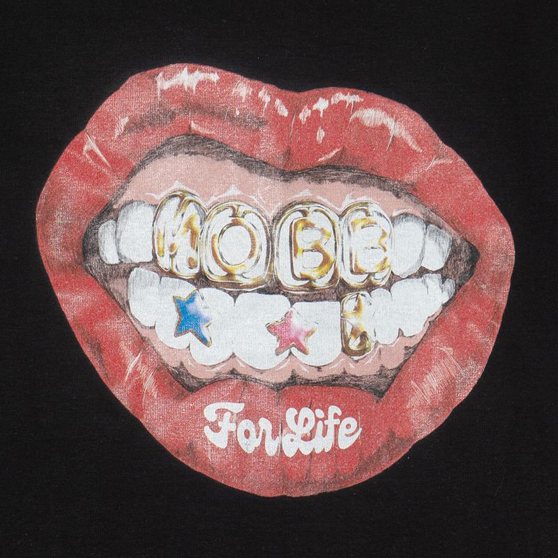 MOBB LIP CROPPED T-SHIRT -BLACK- (LADIES)