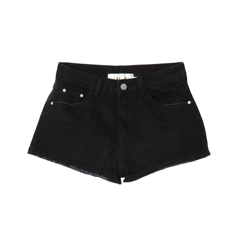 CURSIVE OG STONE DENIM SHORTS -BLACK- (LADIES)