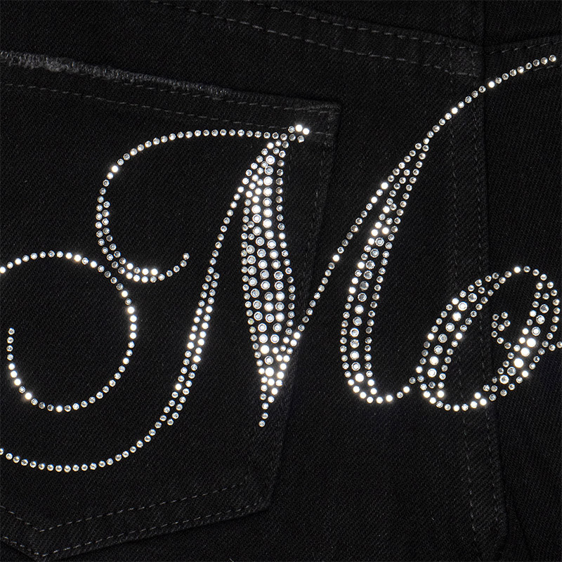 CURSIVE OG STONE DENIM SHORTS -BLACK- (LADIES)