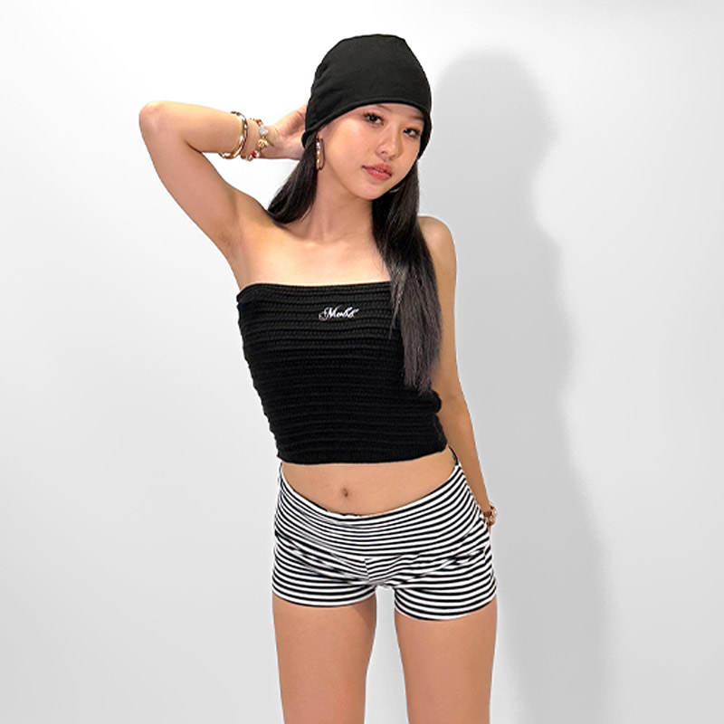 CURSIVE OG KNIT TUBE TOP -BLACK- (LADIES)