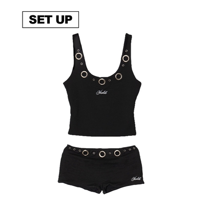 CURSIVE OG EYELET SET UP -BLACK- (LADIES)