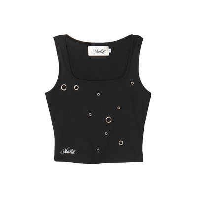 CURSIVE OG EYELET TANK TOP -BLACK- (LADIES)