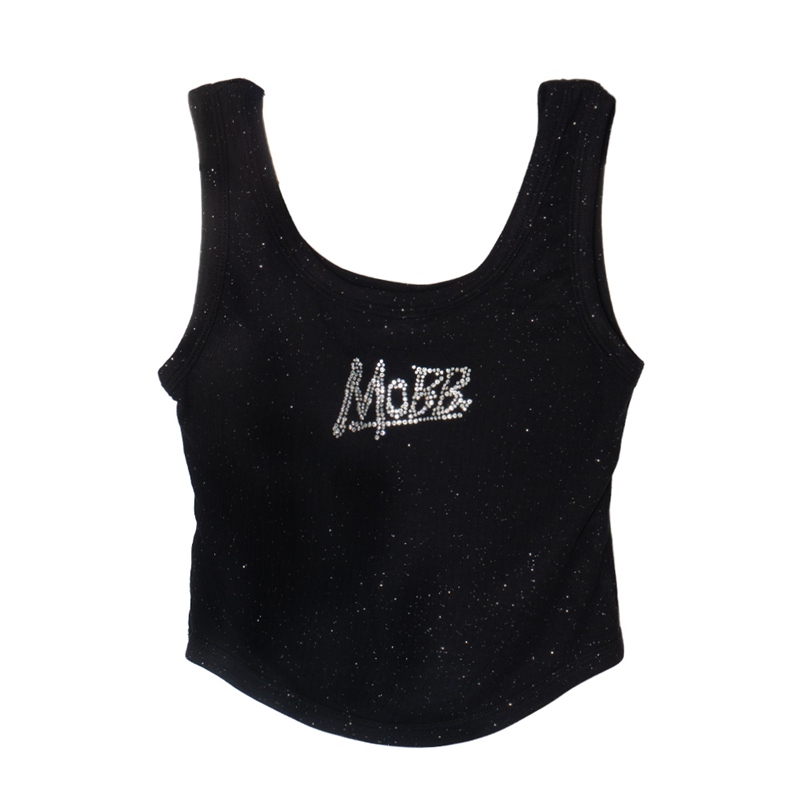 OG STONE GLITTER CUP IN TANK TOP -BLACK- (LADIES)