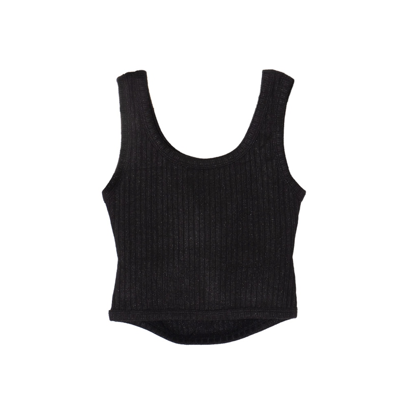 OG GLITTER RIB CUP IN TANK TOP -BLACK- (LADIES)