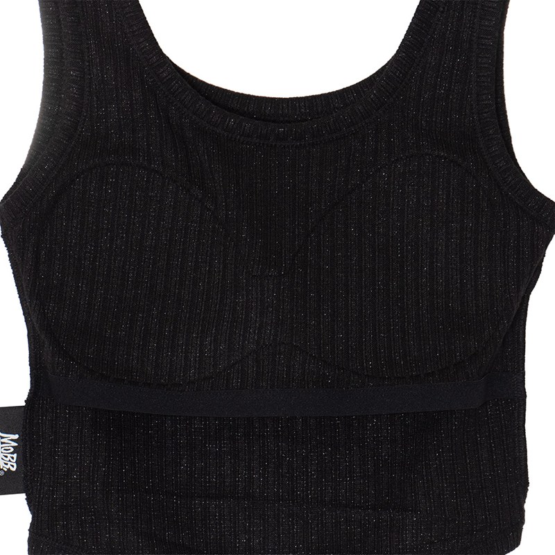 OG GLITTER RIB CUP IN TANK TOP -BLACK- (LADIES)