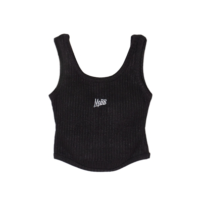 OG GLITTER RIB CUP IN TANK TOP -BLACK- (LADIES)