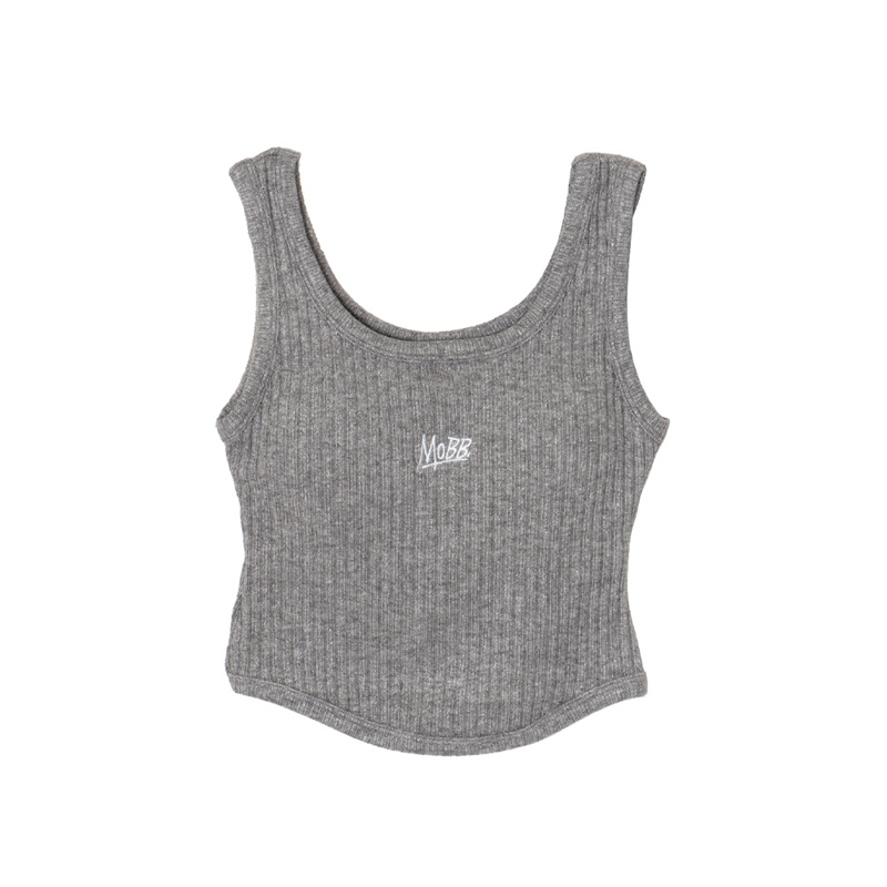 OG GLITTER RIB CUP IN TANK TOP -GREY- (LADIES)