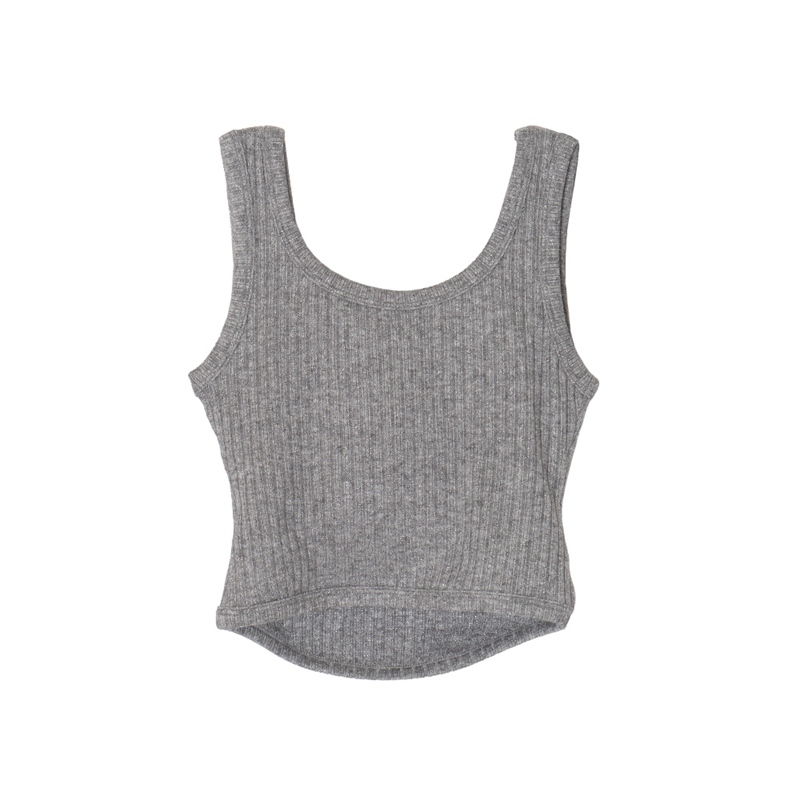 OG GLITTER RIB CUP IN TANK TOP -GREY- (LADIES)