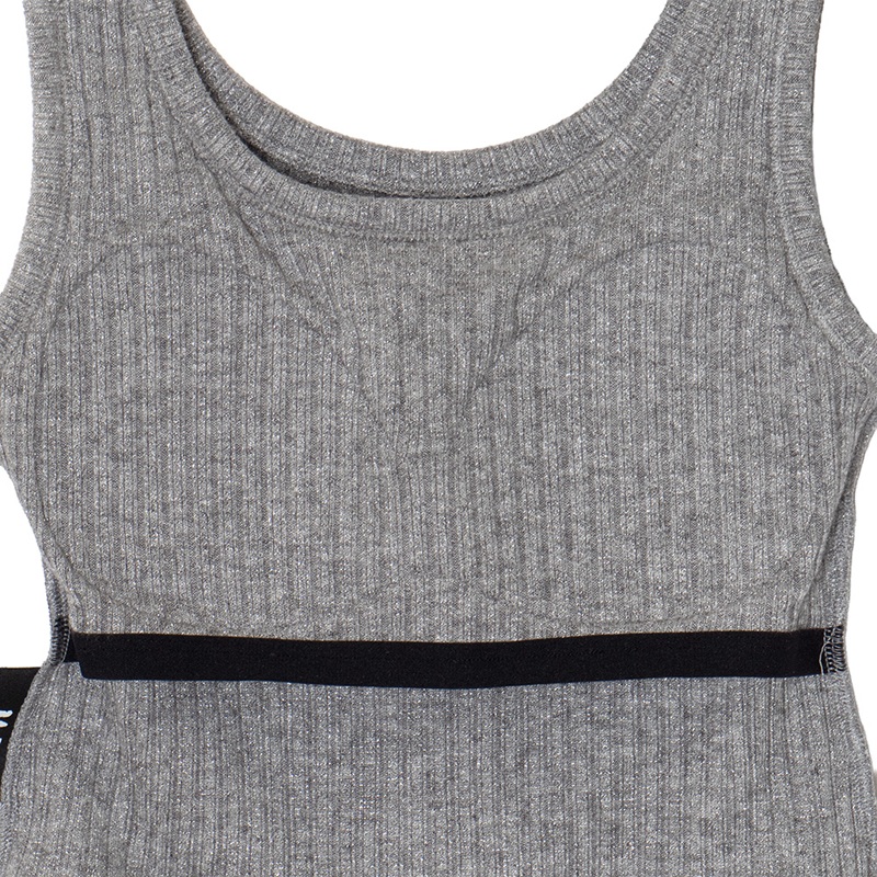 OG GLITTER RIB CUP IN TANK TOP -GREY- (LADIES)