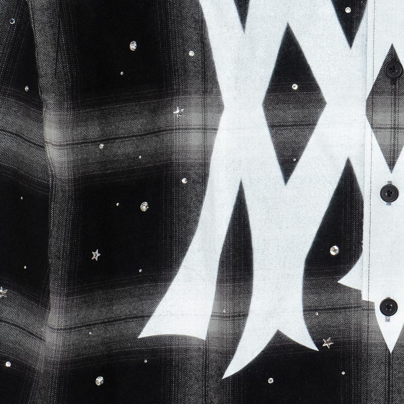 BIG OG LOGO CHECK SHIRT -BLACK-