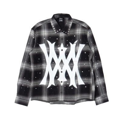 BIG OG LOGO CHECK SHIRT -BLACK-