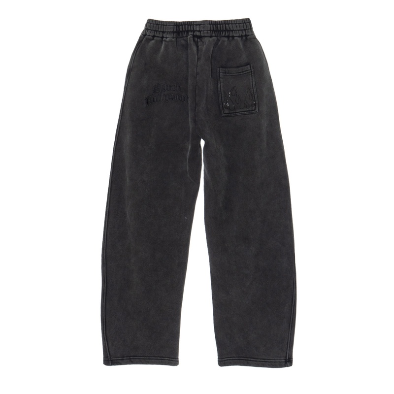 FLAME SKULL SWEATS -BLACK-