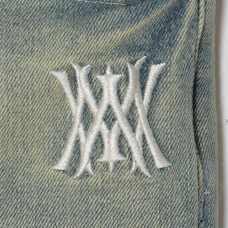 STAR CRASH SKINNY PANTS -W.INDIGO-