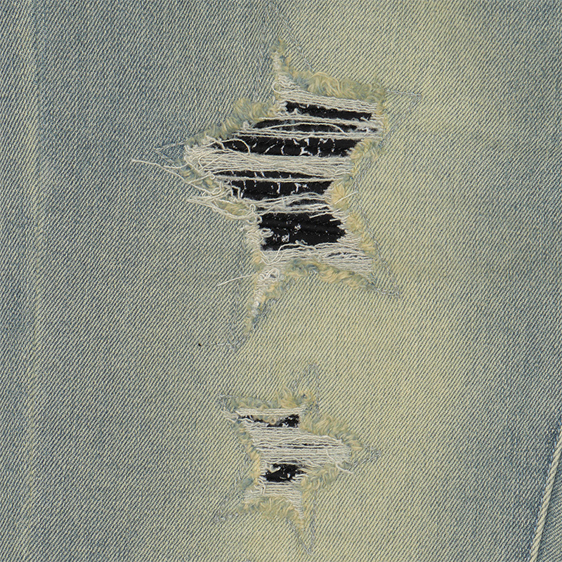 STAR CRASH SKINNY PANTS -W.INDIGO-