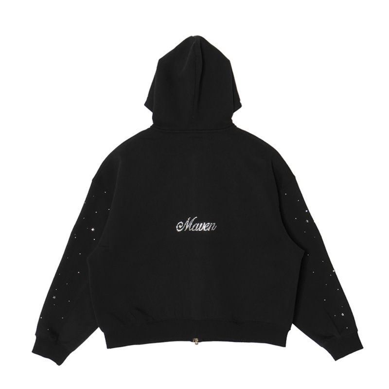 BIG OG LOGO ZIP HOODIE -BLACK-