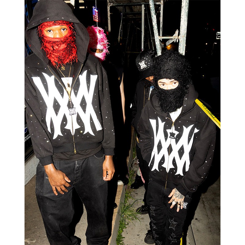 BIG OG LOGO ZIP HOODIE -BLACK-