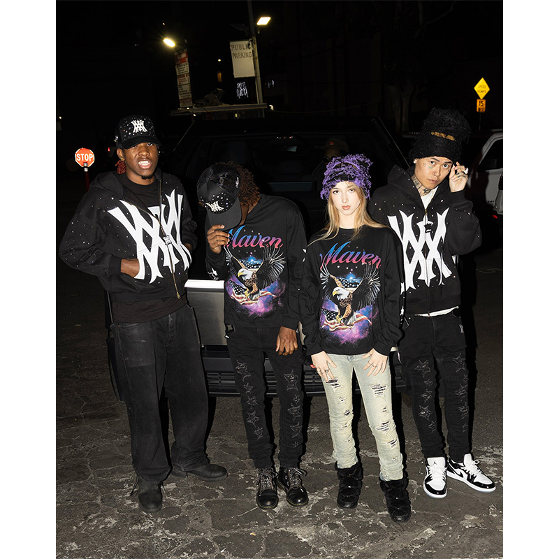 BIG OG LOGO ZIP HOODIE -BLACK-