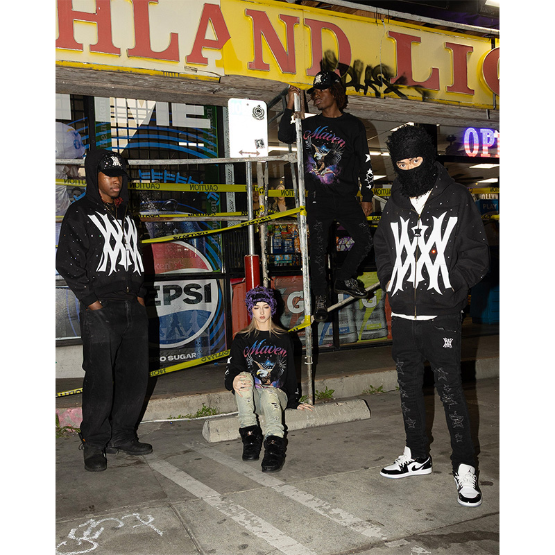 BIG OG LOGO ZIP HOODIE -BLACK-