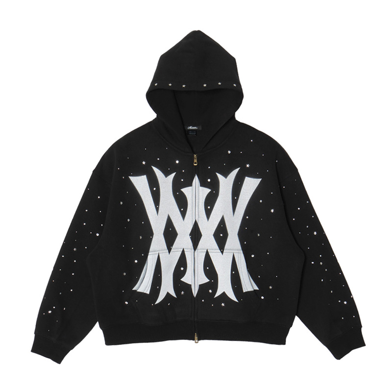 BIG OG LOGO ZIP HOODIE -BLACK-
