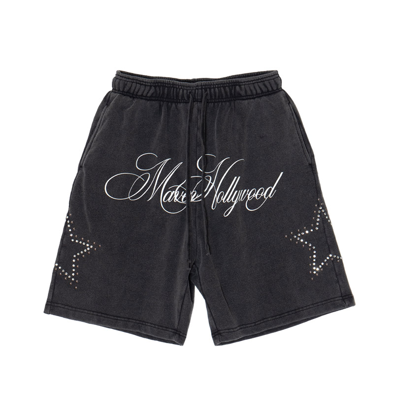 STAR SHORT PANTS -BLACK-