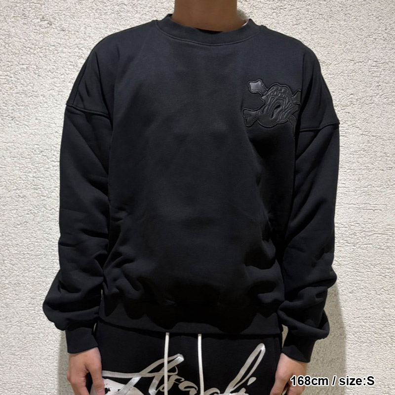 GRILL & TAN & BONE PATCH CREW SWEAT -2.COLOR-