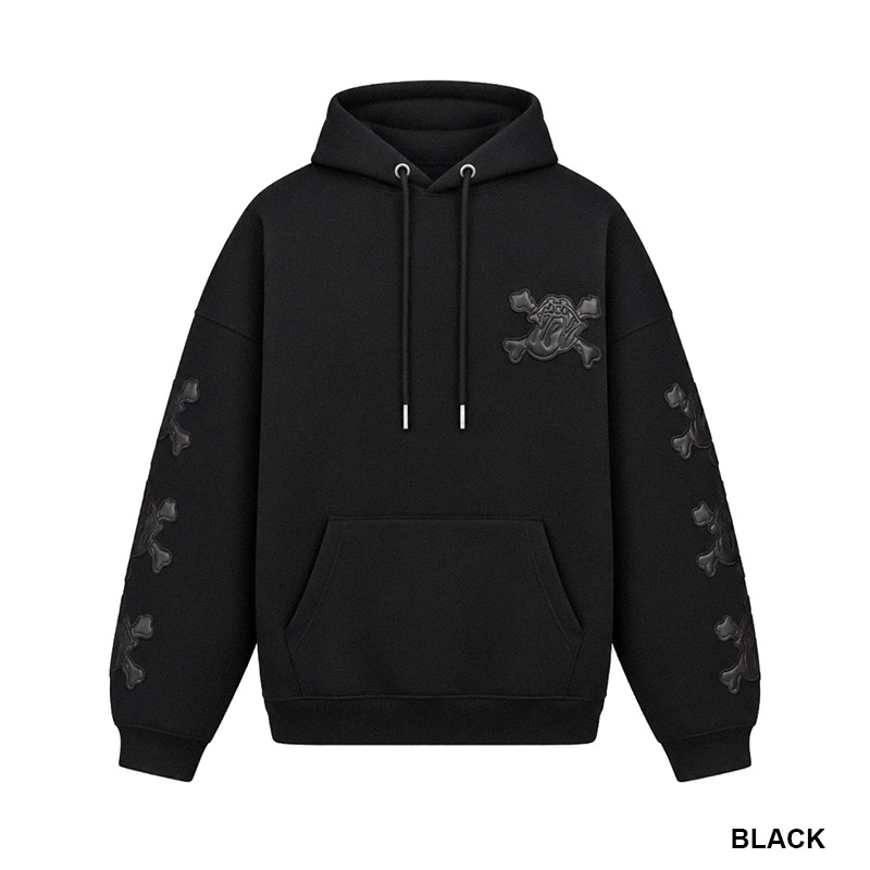 GRILL & TAN & BONE PATCH HOODIE -2.COLOR-