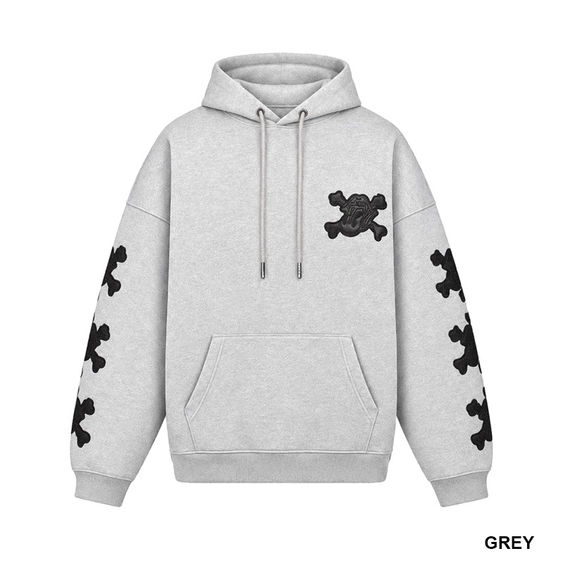 GRILL & TAN & BONE PATCH HOODIE -2.COLOR-