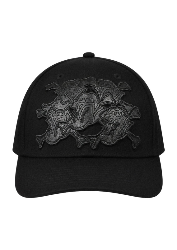 GRILL & TAN & BONE PATCH CAP -BLACK-