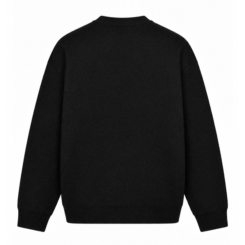 BLACK CARD CREW KNIT -BLACK-