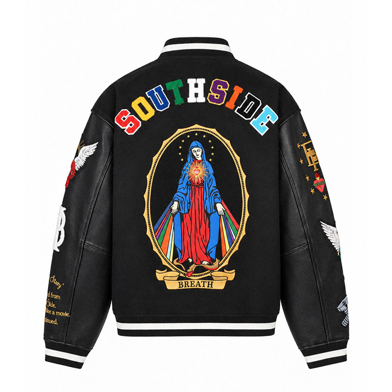 PATCH STADIUM JACKET -BLACK-