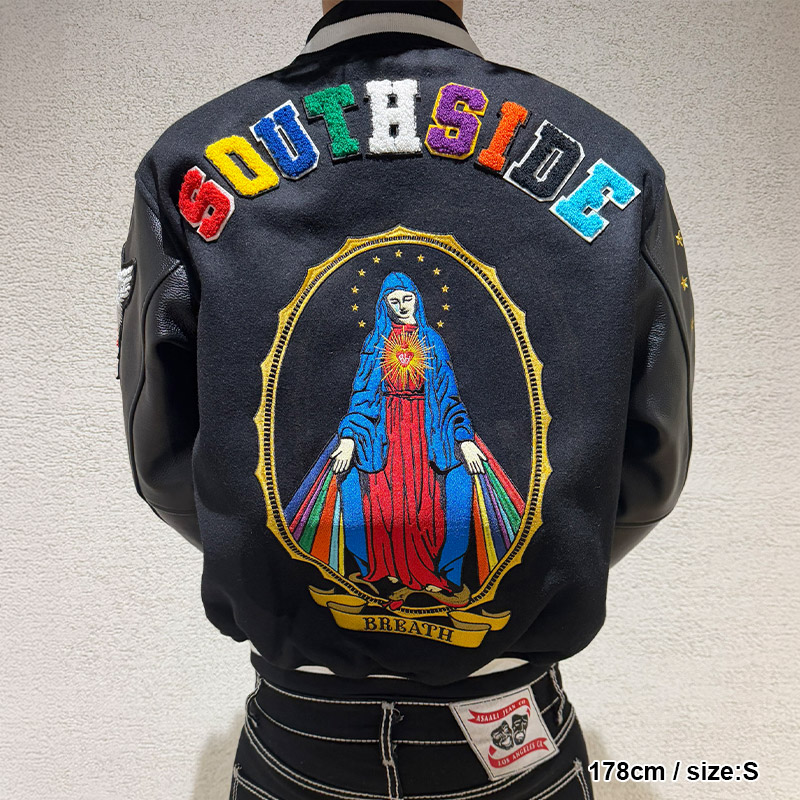 PATCH STADIUM JACKET -BLACK-