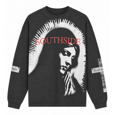 MARIA LS TEE -BLACK-