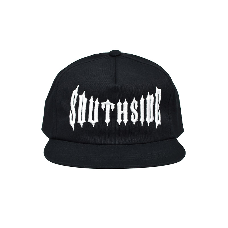 SOUTHSIDE CROSS 5 PANEL CAP -BLACK-