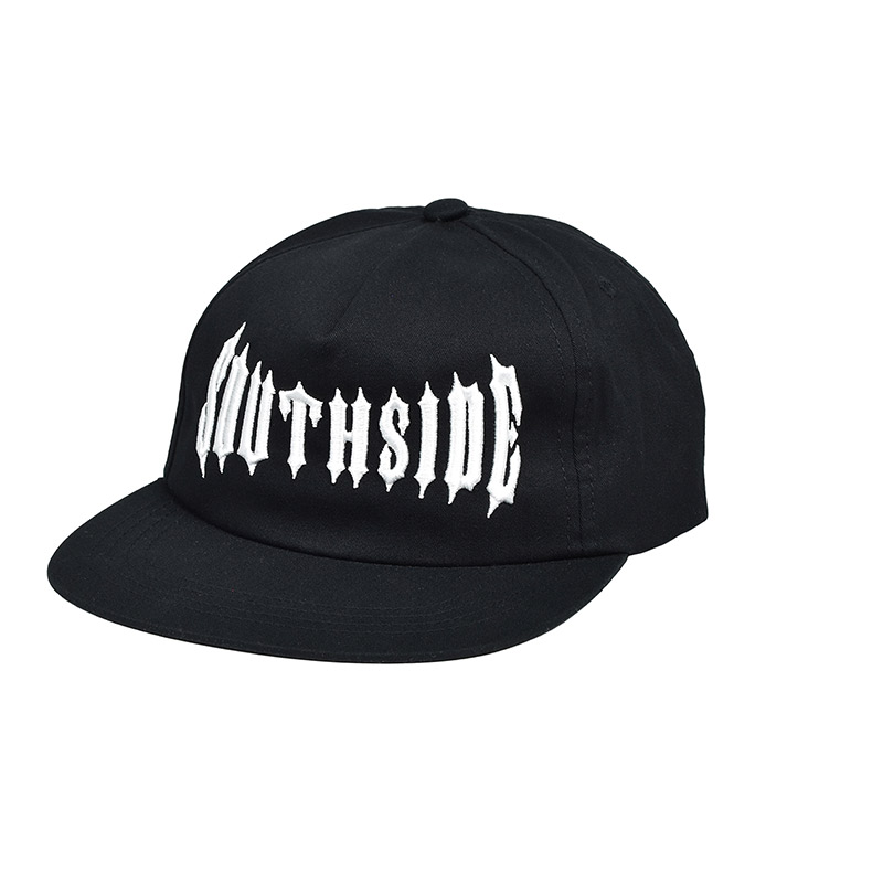 SOUTHSIDE CROSS 5 PANEL CAP -BLACK-
