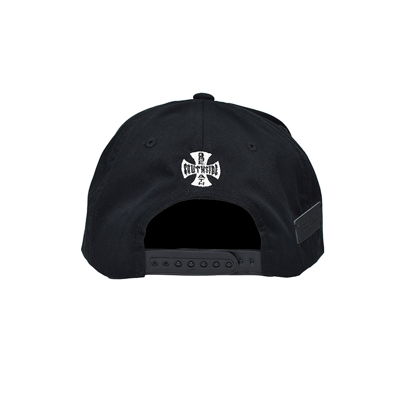 SOUTHSIDE CROSS 5 PANEL CAP -BLACK-