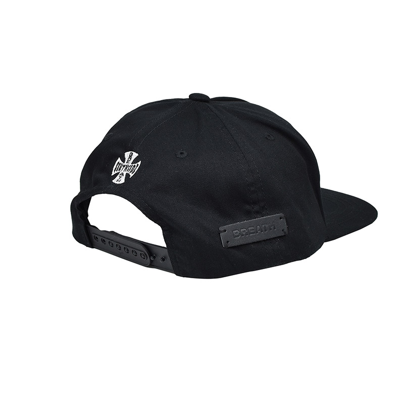 SOUTHSIDE CROSS 5 PANEL CAP -BLACK-