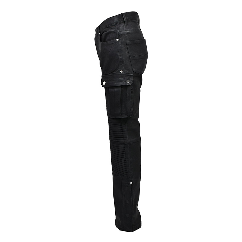 COATING SLIM BIKER CARGO PANTS -2.COLOR-