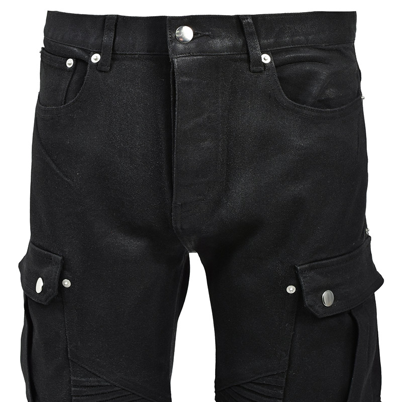 COATING SLIM BIKER CARGO PANTS -2.COLOR-