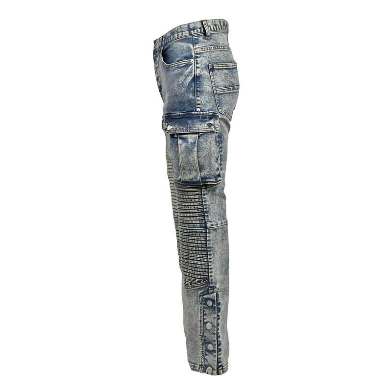 COATING SLIM BIKER CARGO PANTS -2.COLOR-