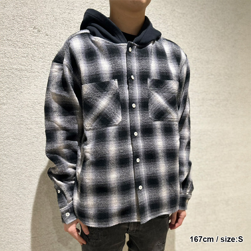 SCRIPT LOGO CHECK SHIRT JACKET -2.COLOR-