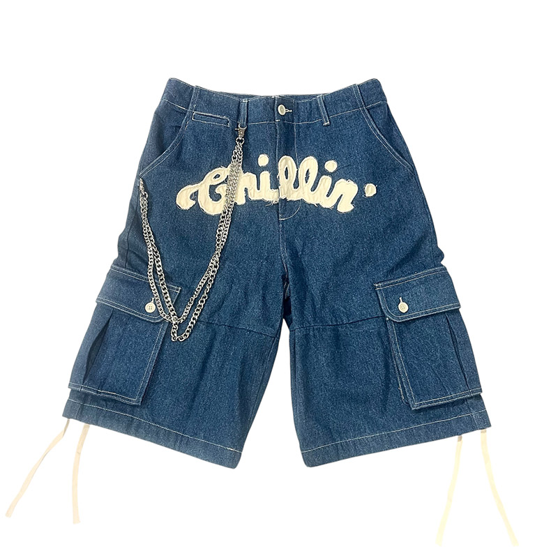 CARGO DENIM SHORTS